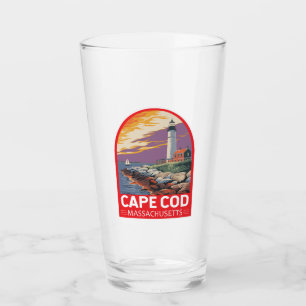 Verre Cape Cod Massachusetts Emblème d'art de voyage