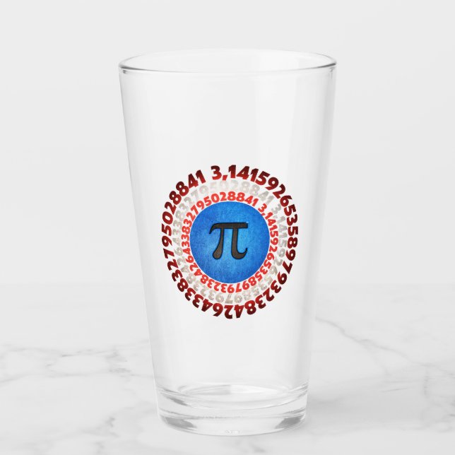Verre Capitaine Pi Superhero Shield Nerdy Math Pi Day    (Devant)