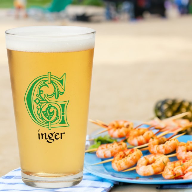 Verre Capitale décorative botanique médiévale G (Créateur téléchargé)