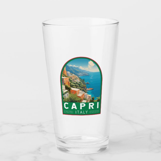Verre Capri Italie Travel Art Vintage (Devant)