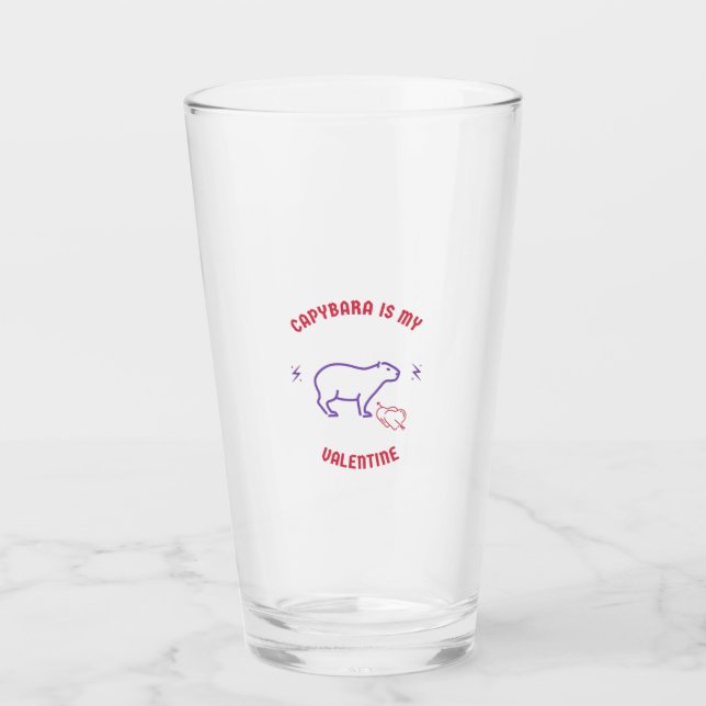 Verre Capybara animal mignon couple mari femme petit ami (Devant)