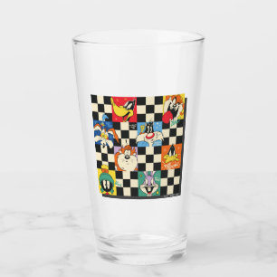 Verre Caractères LOONEY TUNES™ sur Checker noir et blanc