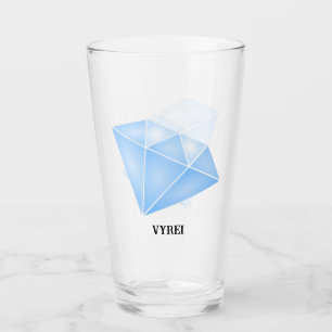 Verre Carat diamant bleu brillant