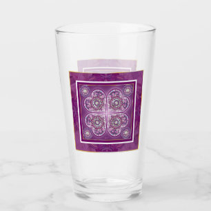 Verre Cardinal Red Rosace