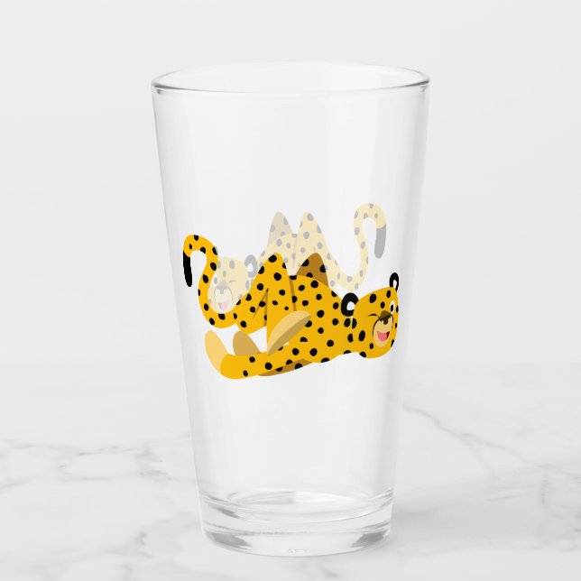 Verre Caricature Dashing Cute Cheetah (Devant)