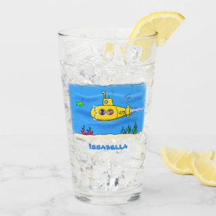 Verre Caricature sous-marine joyeuse
