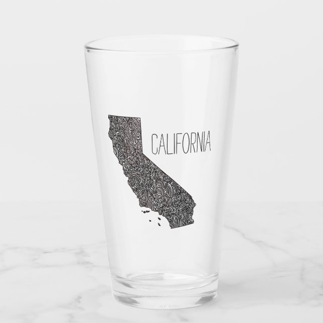 Verre Carte de la Californie (Devant)