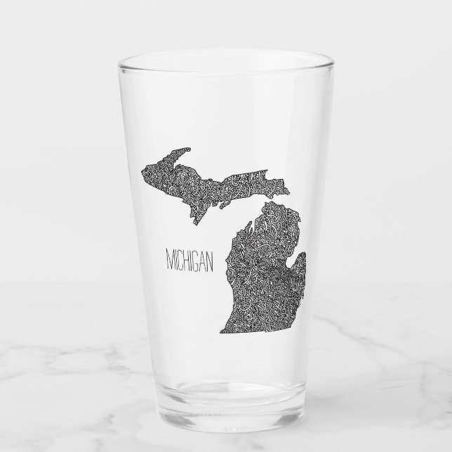 Verre Carte du Michigan (Devant)