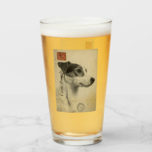 Verre Carte postale Vintage Jack Russell