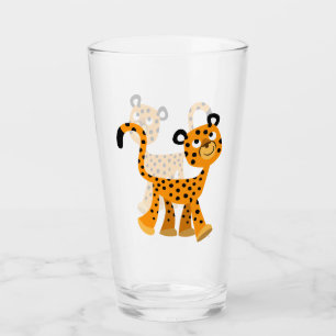 Verre Cartoon Insouciant Cute Cheetah