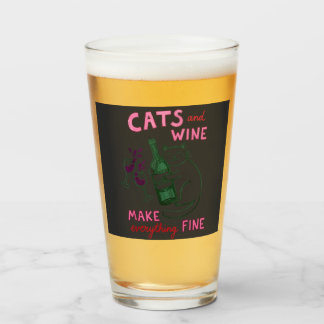 Verre Cats and Wine Funny Mug – Make Everything Fine