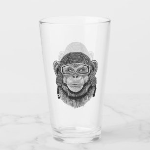 Verre Cavalier de moto de chimpanzé
