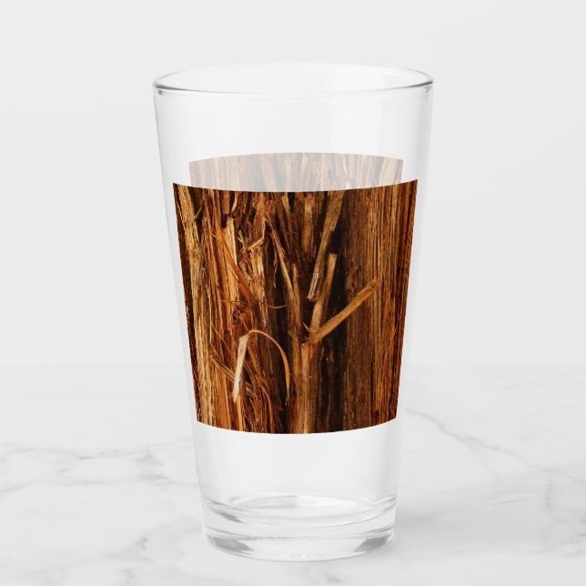 Verre Cèdre texturé en écorce de bois (Devant)