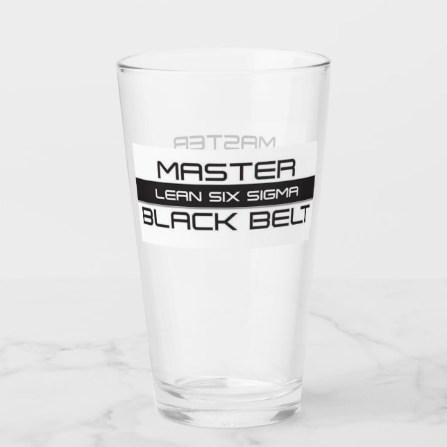 Verre Ceinture noire Maître Lean Six Sigma (Devant)