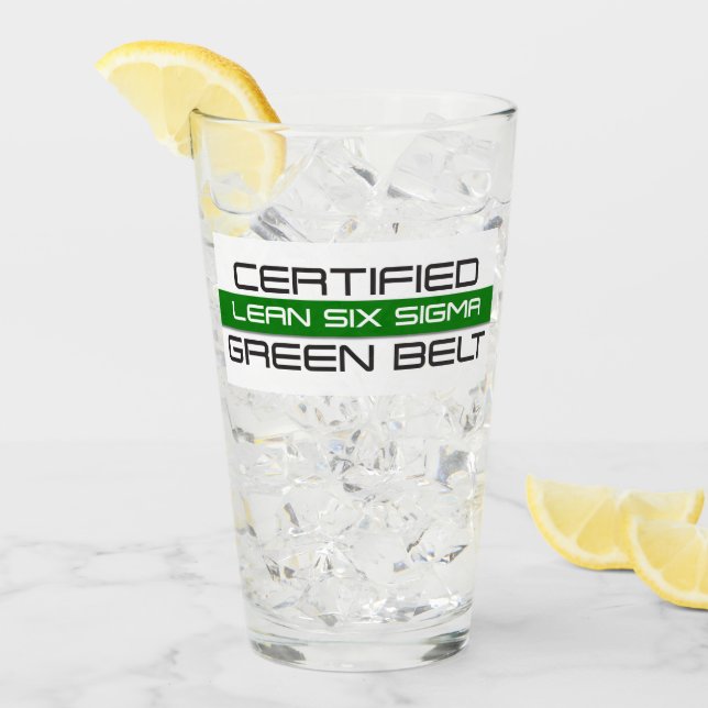 Verre Ceinture verte Lean Six Sigma (Devant glace)