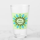 Cercle des lumières de Noël en bleu et vert