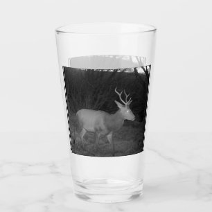 Verre Cerf élève rouge personnalisable au crépuscule Fau