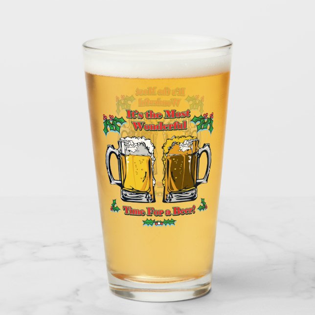 Verre C'est le moment le plus merveilleux pour une bière (Devant (rempli))
