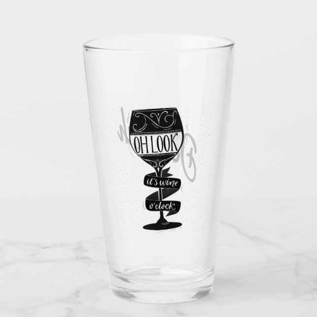 Verre C'est l'horloge du vin (Devant)