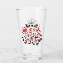 C'Est Mon Esprit De Noël Funny Pint Glass