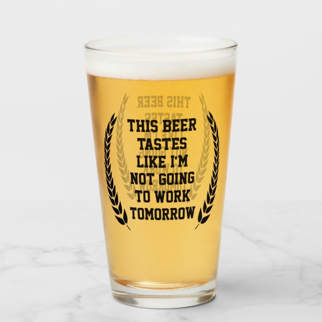 Verre Cette bière a le goût de, bière amusante Lover (Devant (rempli))