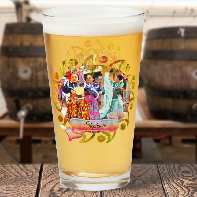 Verre Ceviche Danseuses du Festival Mexicain 2549 Bière (Créateur téléchargé)
