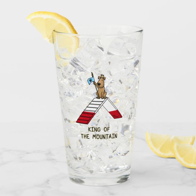 Verre Champion roi du chien de montagne agilité drôle (Devant glace)