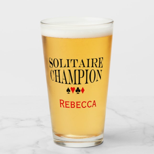 Verre Champion solitaire personnalisé (Devant (rempli))