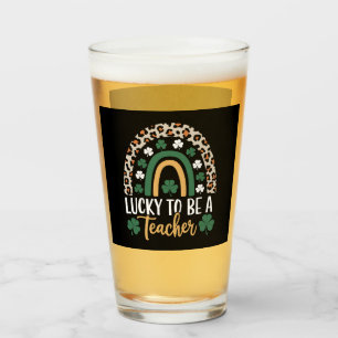 Verre Chanceux d'être un professeur Arc-en-ciel St Patri