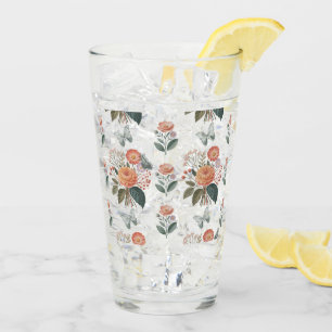 Verre Charme à fleurs avec ailes de papillon