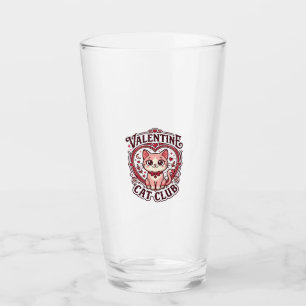 Verre Chat de la Saint-Valentin Dessin drôle pour amateu