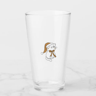 Verre Chat de l'hiver clin d'œil