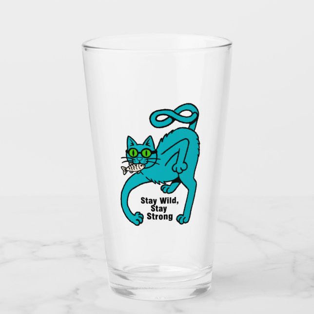 Verre Chat Expressif Excentrique (Devant)