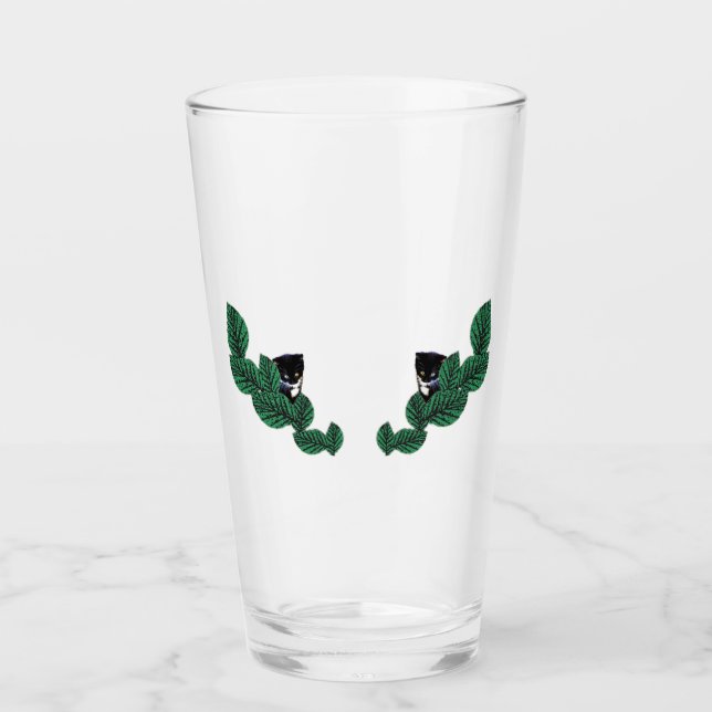 Verre Chatons avec Feuille (Devant)
