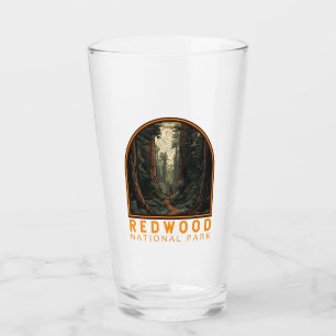 Verre Chemin d'illustration du parc national Redwood Vin