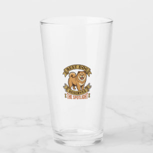 Verre Chemise de chien Chow Chow Gravure vintage drôle d