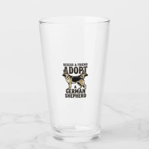 Verre Chemise de sauvetage de chien de berger allemand v