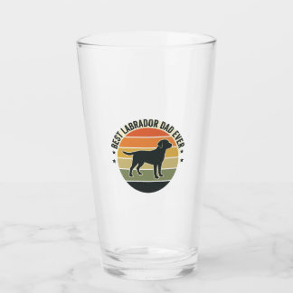 Verre Chemise vectorielle chien coucher de soleil Labrad