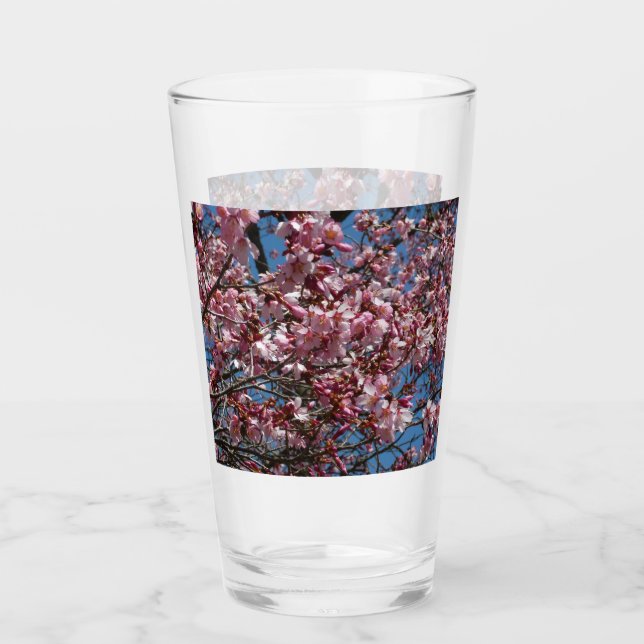 Verre Cherry Blossoms et Blue Sky Spring Floral (Devant)