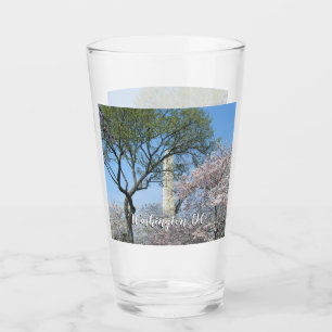 Verre Cherry Blossoms et le monument de Washington à DC
