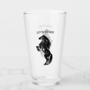 Verre Cheval sauvage noir droit - Dessin - Ajouter votre