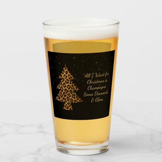 Verre Chic Holiday Leopard Tree Design
