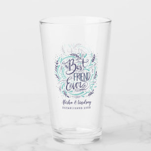 Verre Chic Lettré À La Main Meilleur Ami Jamais Personna