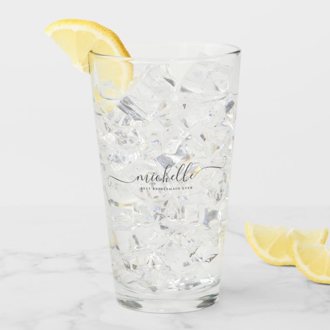 Verre Chic Meilleure femme d'accueil jamais nom personna (Devant glace)