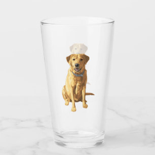 Verre Chien de trieur du Labrador jaune