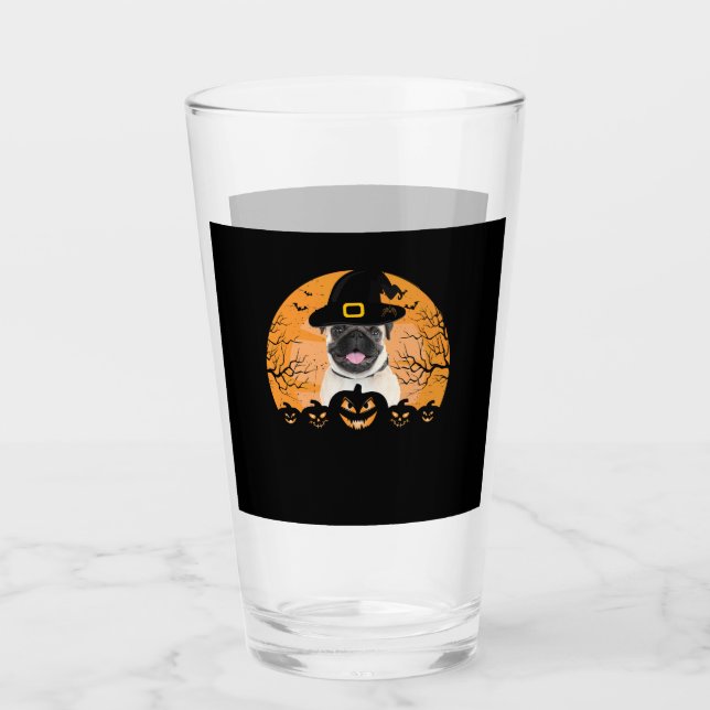 Verre Chiens Jack-o-Lanterne, Casquette de sorcière carl (Devant)