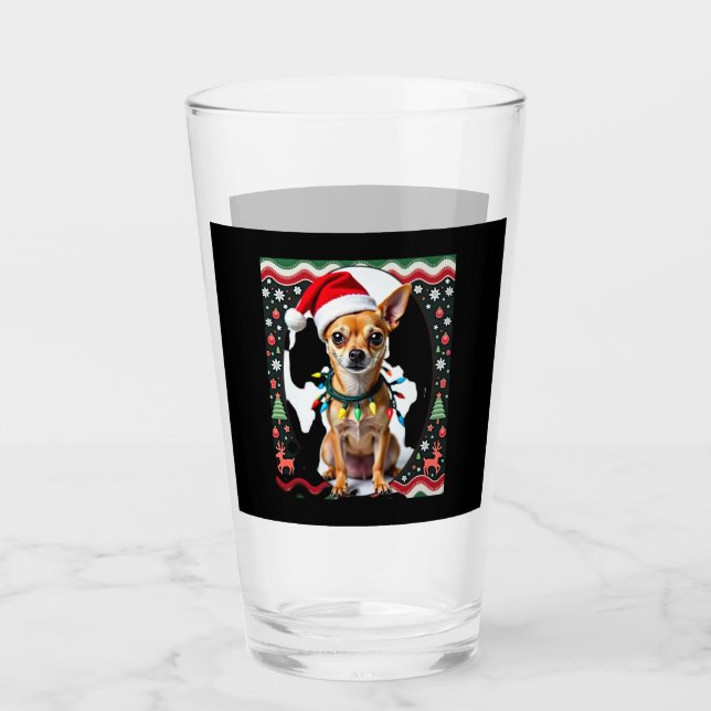 Verre Chihuahua Christmas Santa Ugly Sweater Dog Lover X (Devant)