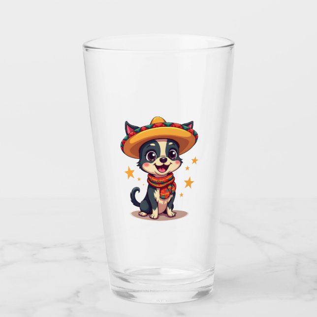Verre Chihuahua  Mexico  Cinco de Mayo  Funny Dog  Copy (Devant)