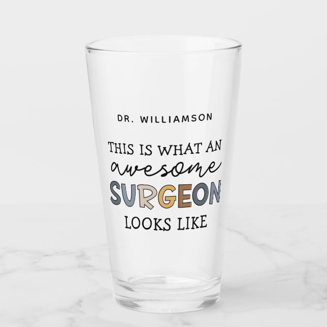 Verre Chirurgien Personnalisé Drôle Awesome Chirurgien C (Devant)