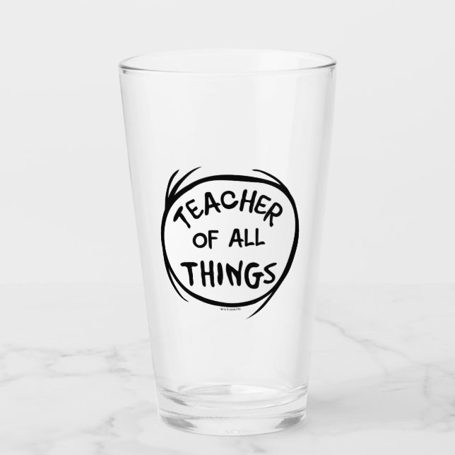 Verre Chose Une Chose Deux - Enseignant de toutes choses (Devant)